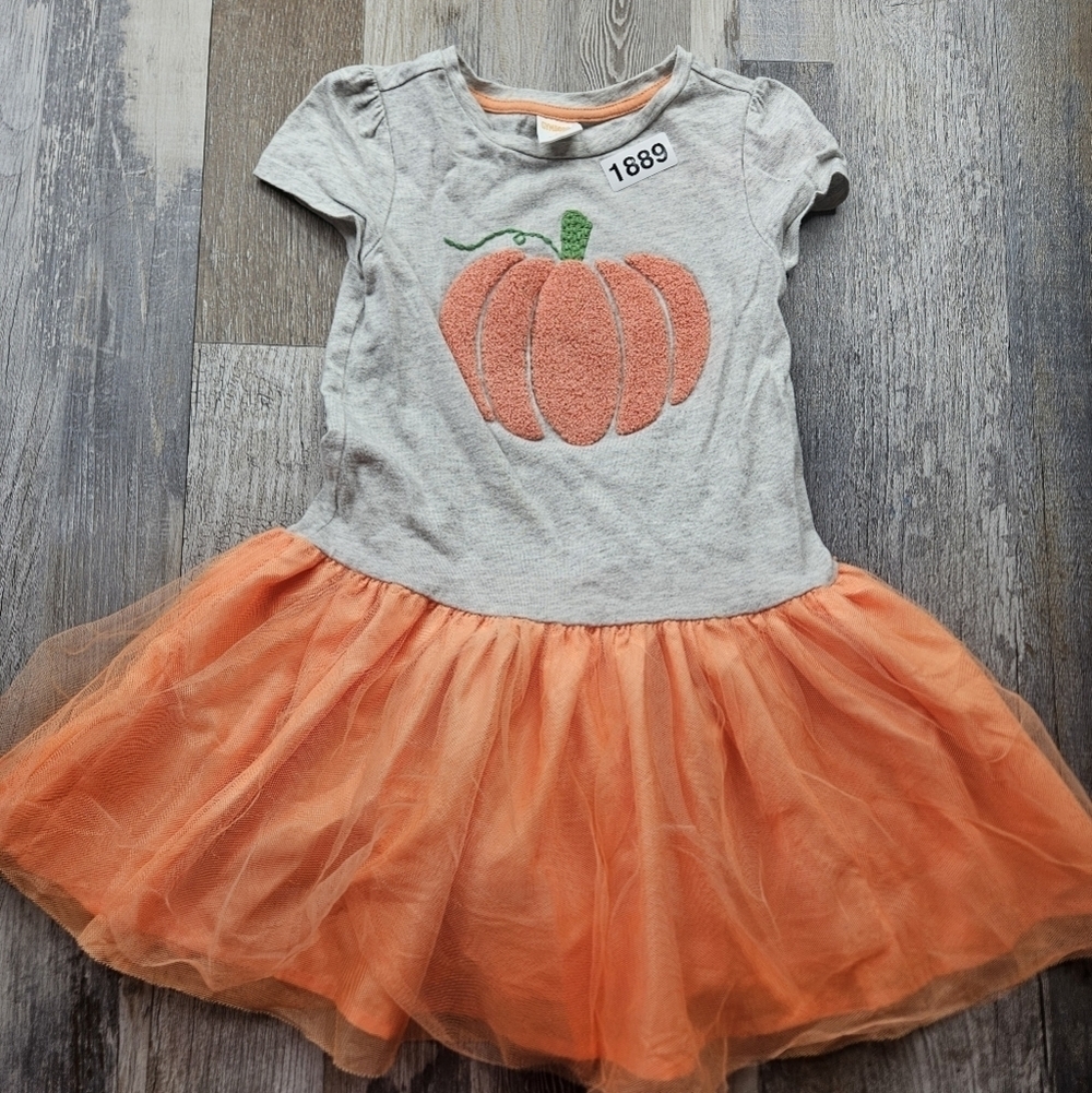 HALLOWEEN Gymboree Girls 4T Pumpkin Dresw Tulle Skirt Orange
